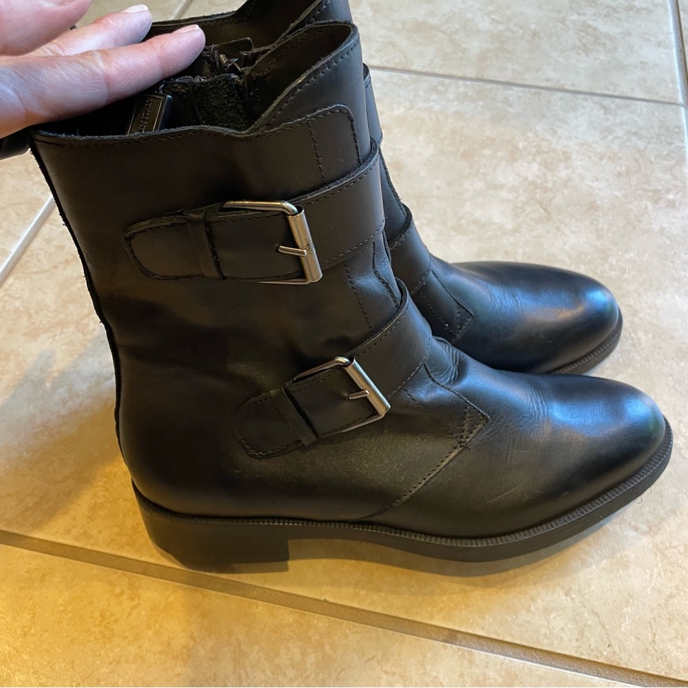 NWT EMANUELE CRASTO Italy Made 🇮🇹 Finest Italian LEATHER Boots Double Buckle